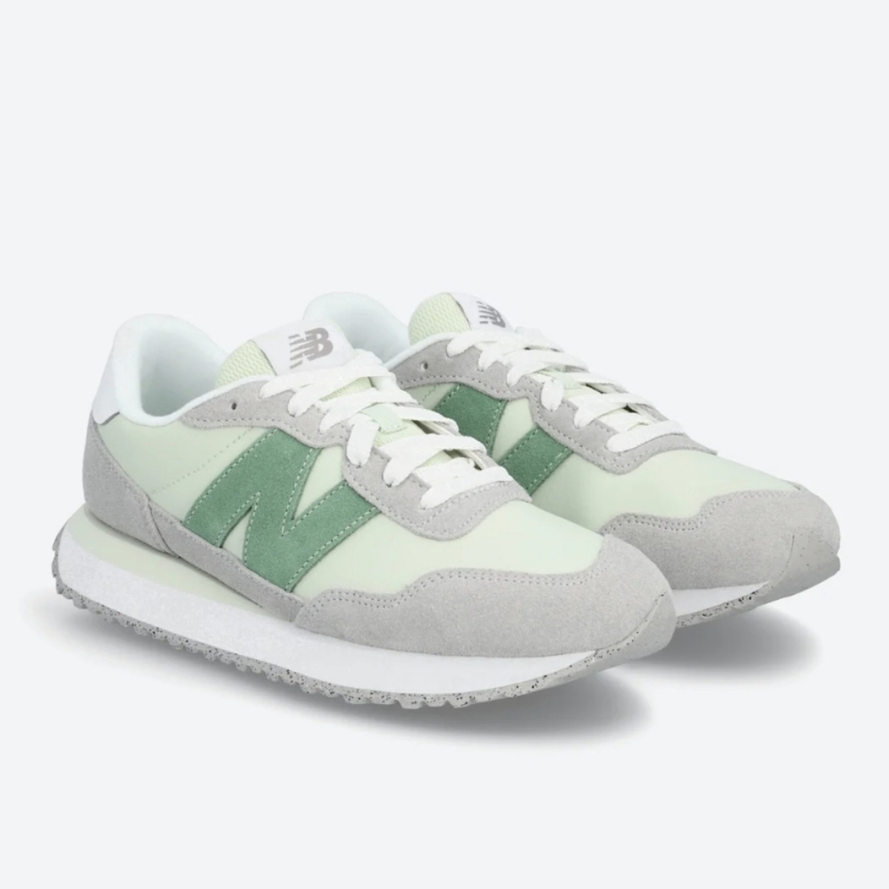 New Balance Mint Green and Gray Sneakers